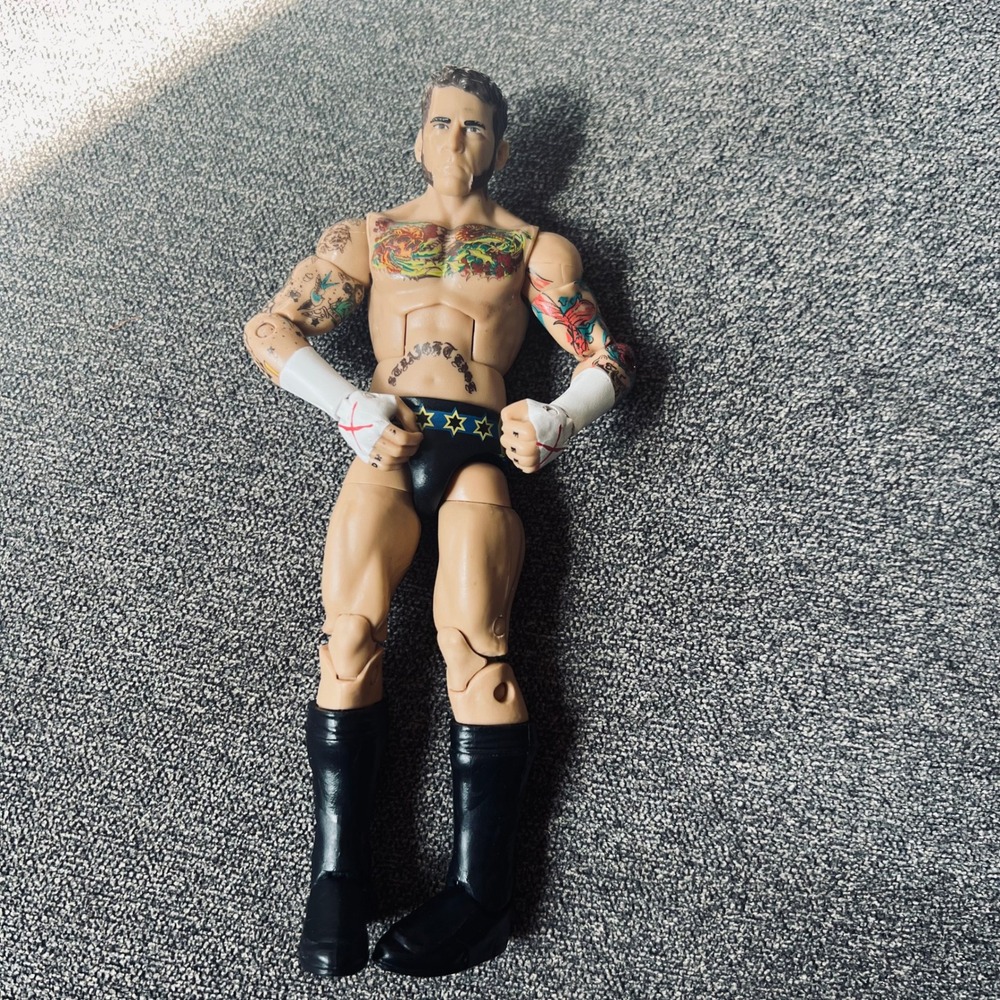 Mattel WWE CM Punk Action Figure Kids 7 Inch Black Tattooed Elite Series